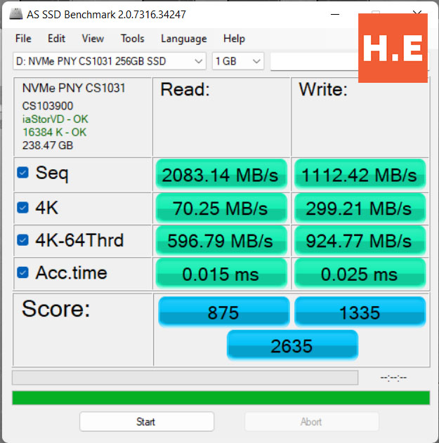 256GB PNY CS1031 PCIe 3.0 x4 SSD Review — just gotta love the value 6 image of 256GB PNY CS1031 PCIe 3.0 x4 SSD Review — just gotta love the value - HelloExpress - 4