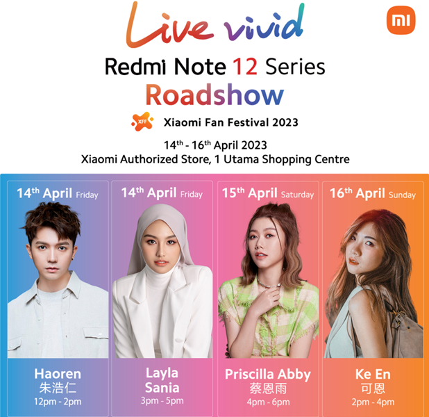 image of Meet your favorite celebrities and get exclusive free gifts at the Redmi Note 12 Series Roadshow this weekend! - HelloExpress - 8