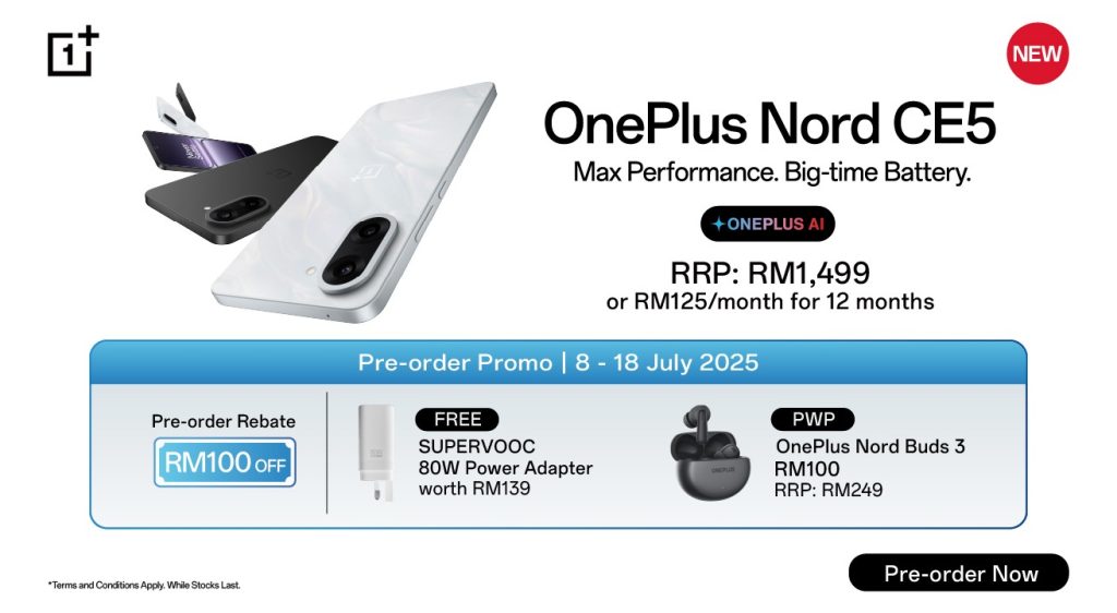 OnePlus Nord 5 and Nord CE5 Launched in Malaysia with Flagship Chips and AI Features 12 image of OnePlus Nord 5 and Nord CE5 Launched in Malaysia with Flagship Chips and AI Features - HelloExpress - 12