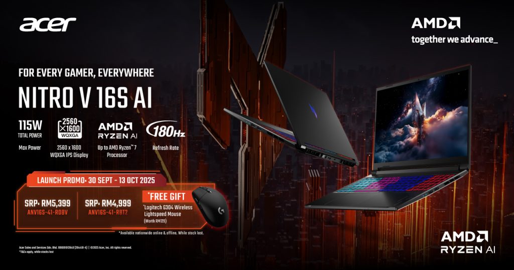 image of Acer Nitro V 16S Officially Launches in Malaysia: Ultra-Slim Gaming Laptop Debuts with RTX 50-Series Graphics - HelloExpress - 2