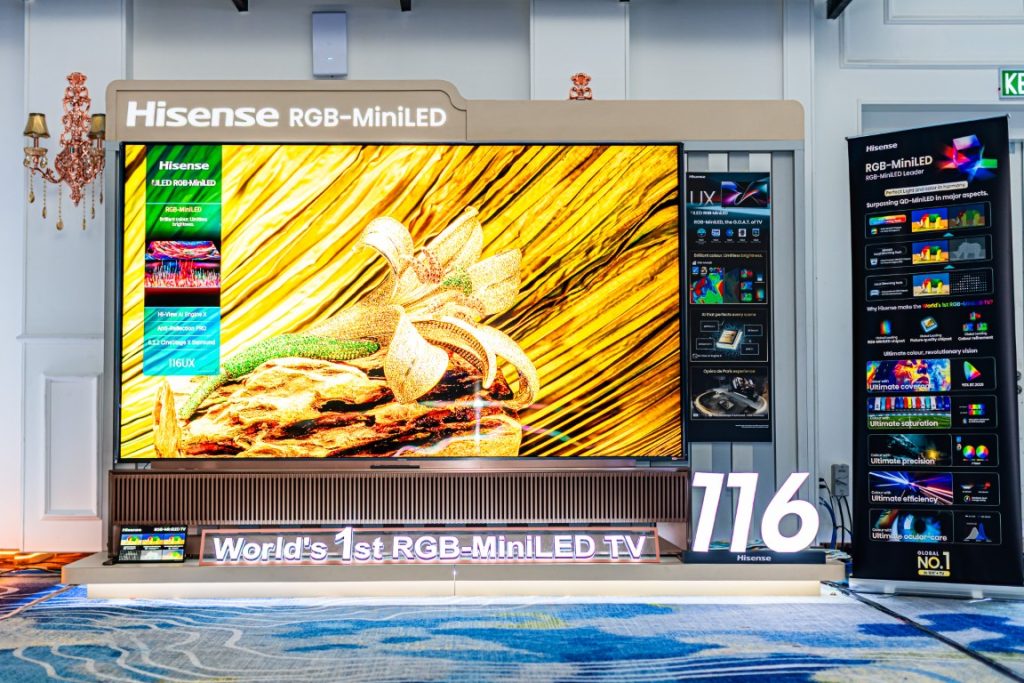 Hisense Launches World's First 116" RGB-MiniLED TV and a New Generation of Smart Home Innovations in Malaysia 2 image of Hisense Launches World's First 116" RGB-MiniLED TV and a New Generation of Smart Home Innovations in Malaysia - HelloExpress - 2