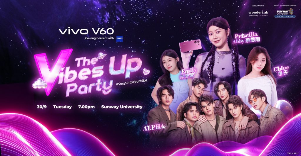 vivo V60 "Vibes Up Party" to Transform Sunway University with Live Music and Telephoto Stage Portrait Photography 2 image of vivo V60 "Vibes Up Party" to Transform Sunway University with Live Music and Telephoto Stage Portrait Photography - HelloExpress - 2