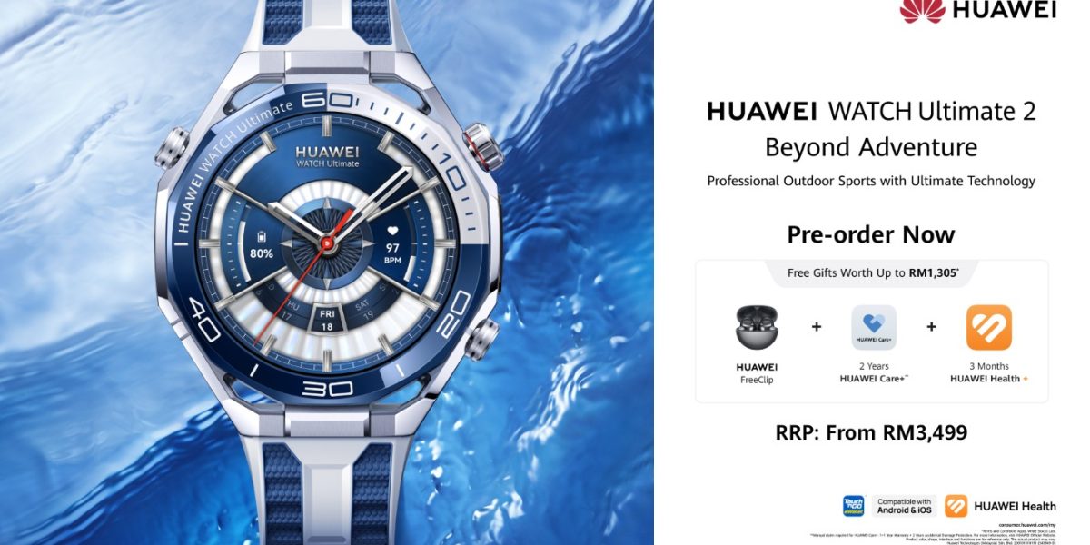 image of HUAWEI Elevates Wearable Technology: Introducing the 150m Dive-Ready WATCH Ultimate 2 and WATCH D2 Blue Edition in Malaysia - HelloExpress - 4
