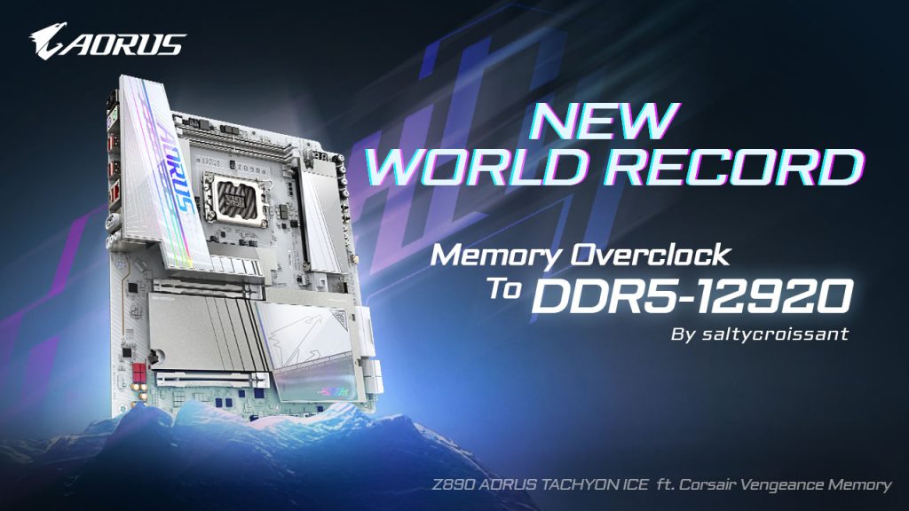 GIGABYTE Z890 AORUS TACHYON ICE Shatters DDR5 Overclocking World Record at 12920 MT/s 1 image of GIGABYTE Z890 AORUS TACHYON ICE Shatters DDR5 Overclocking World Record at 12920 MT/s - HelloExpress - 1