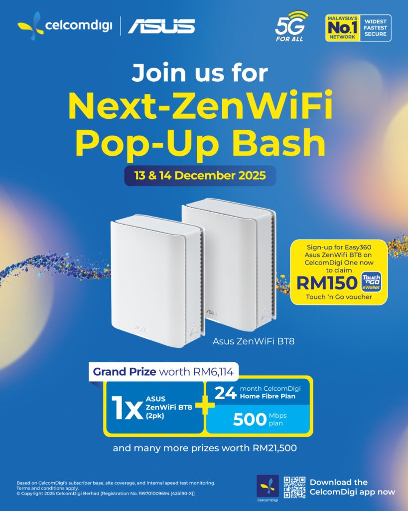 ASUS ZenWiFi BT8 Experience Event: Whole-Home WiFi 7 Showcase at CelcomDigi Store 2 image of ASUS ZenWiFi BT8 Experience Event: Whole-Home WiFi 7 Showcase at CelcomDigi Store - HelloExpress - 2