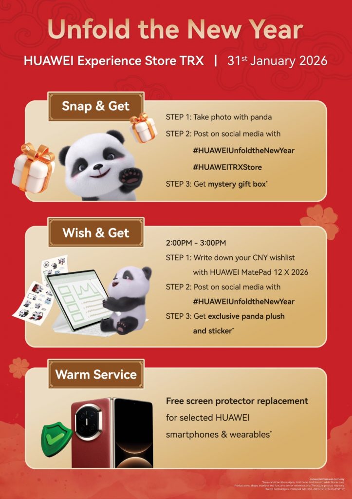 Join the Festivities: HUAWEI’s Panda Pop-Up Event at The Exchange TRX 4 image of Join the Festivities: HUAWEI’s Panda Pop-Up Event at The Exchange TRX - HelloExpress - 4