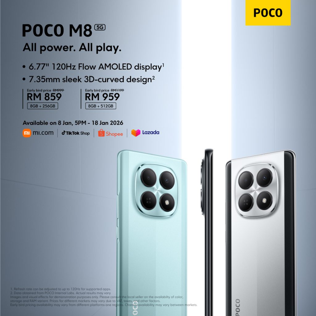 POCO M8 Series Debuts in Malaysia: Elevating Mid-Range Entertainment with Flagship AI and 5G 11 image of POCO M8 Series Debuts in Malaysia: Elevating Mid-Range Entertainment with Flagship AI and 5G - HelloExpress - 11