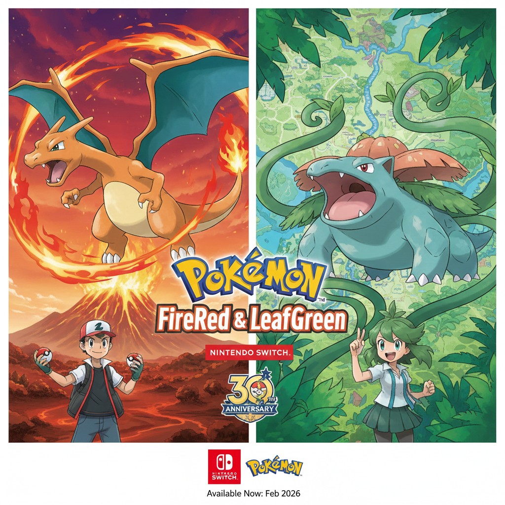 image of Pokémon FireRed and LeafGreen Coming to Nintendo Switch for 30th Anniversary - HelloExpress - 2