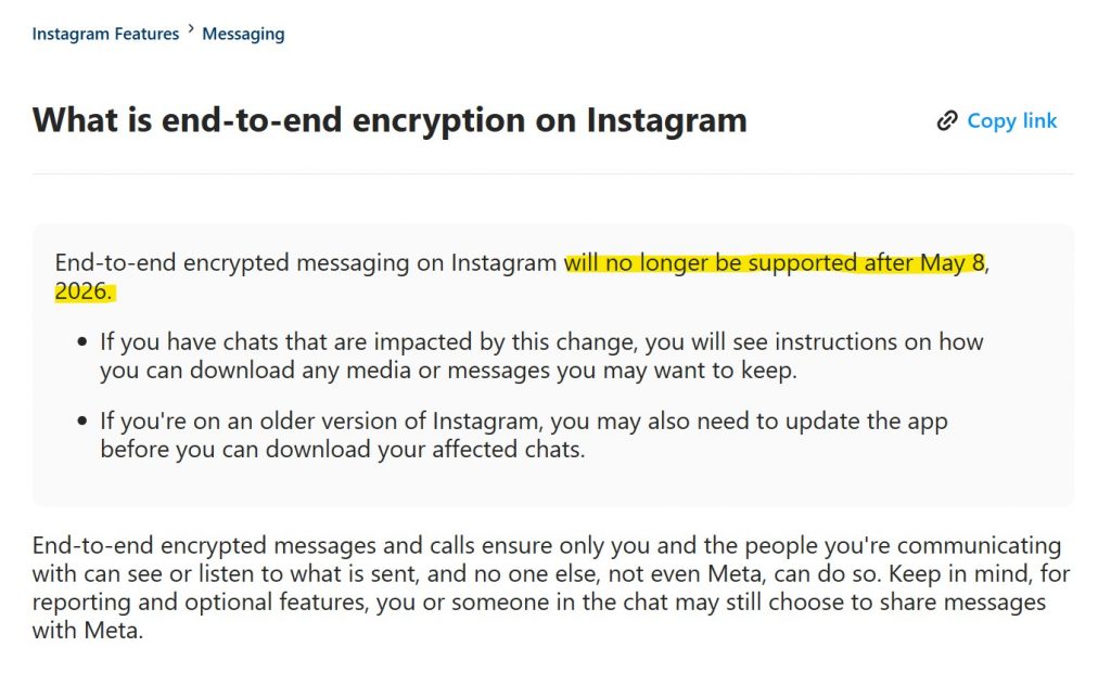Instagram Removes End-to-End Encryption: What 13+ Million Malaysian Users Need to Know 2 image of Instagram Removes End-to-End Encryption: What 13+ Million Malaysian Users Need to Know - HelloExpress - 2