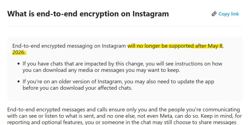 Instagram Removes End-to-End Encryption: What 13+ Million Malaysian Users Need to Know 1 image of Instagram Removes End-to-End Encryption: What 13+ Million Malaysian Users Need to Know - HelloExpress - 1