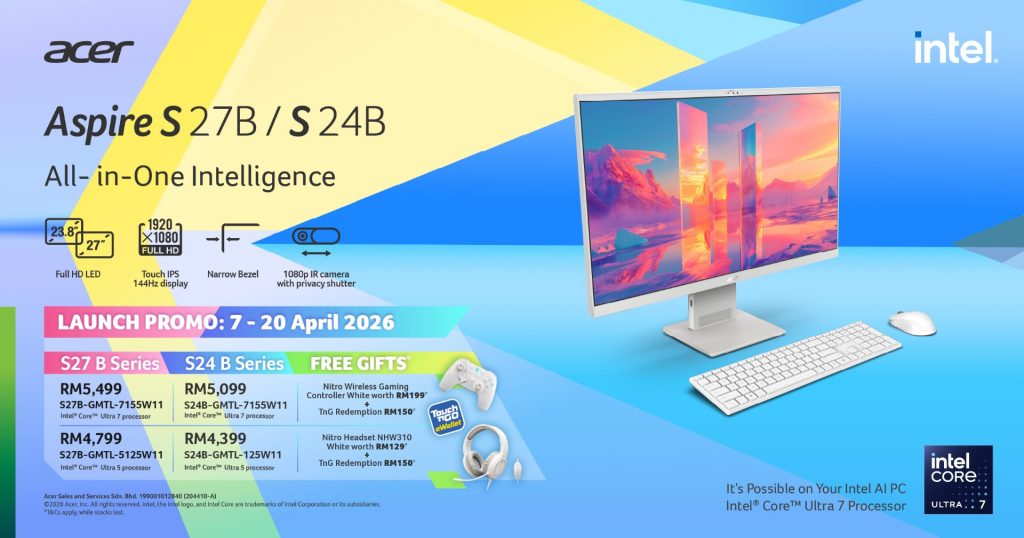 image of Acer Malaysia Launches Swift AI Laptops and Aspire S Series All-in-One Desktops — Intel Core Ultra Series 3 - HelloExpress - 15