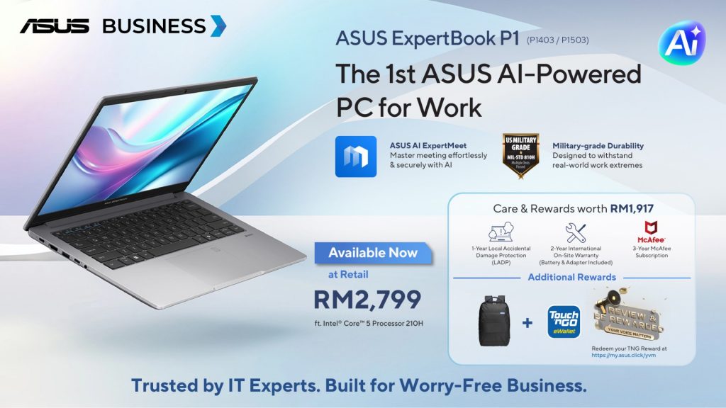 image of ASUS ExpertBook AI Series Arrives in Malaysia — Business Laptops with Dedicated AI Acceleration - HelloExpress - 6