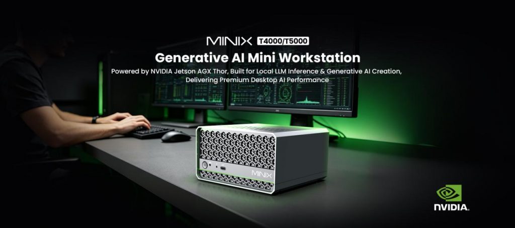 image of MINIX Launches T4000 and T5000 Generative AI Mini Workstation — NVIDIA Blackwell, Local LLM Inference Up to 70B Parameters - HelloExpress - 3