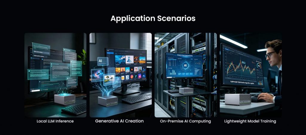 image of MINIX Launches T4000 and T5000 Generative AI Mini Workstation — NVIDIA Blackwell, Local LLM Inference Up to 70B Parameters - HelloExpress - 8