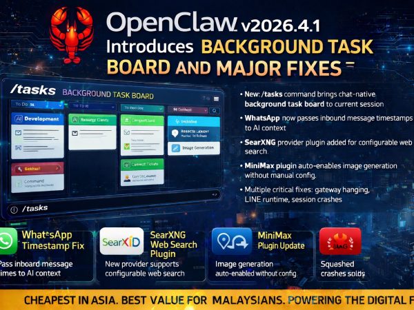 image of OpenClaw v2026.4.1 Introduces Background Task Board and Major Fixes - HelloExpress - 12