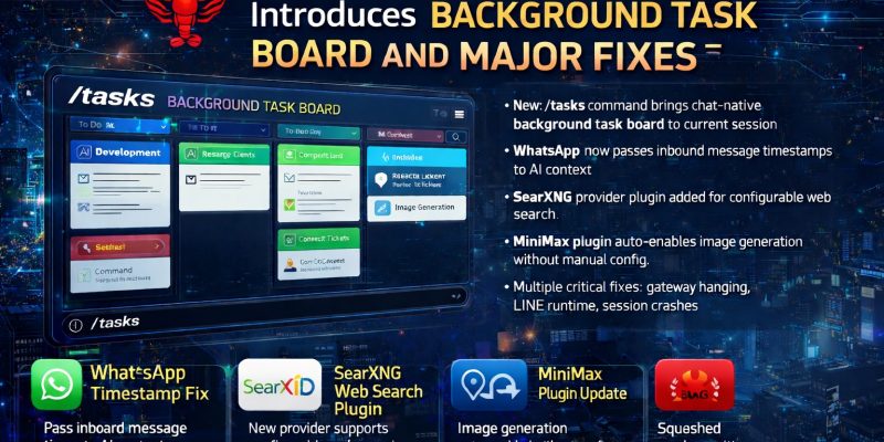 image of OpenClaw v2026.4.1 Introduces Background Task Board and Major Fixes - HelloExpress - 1
