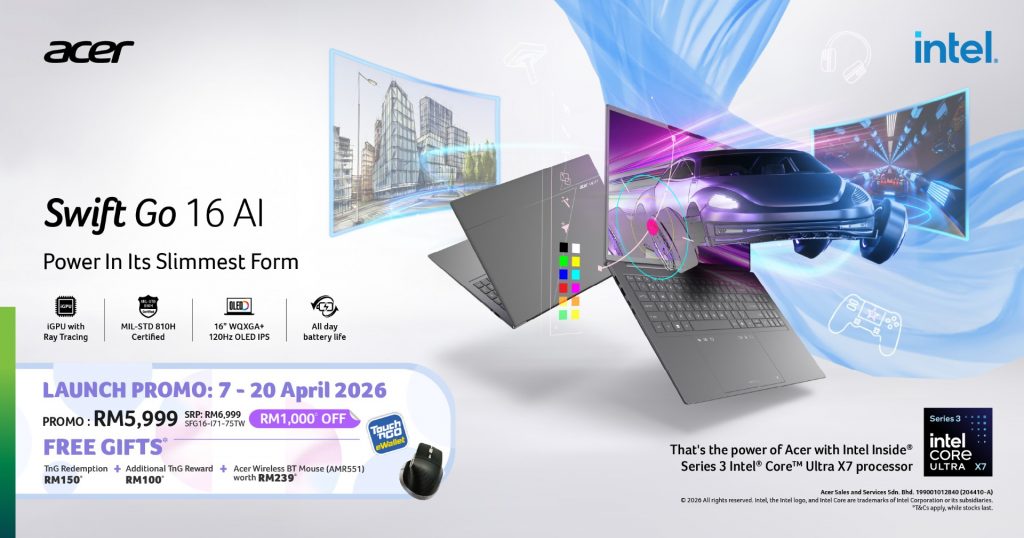 image of Acer Malaysia Launches Swift AI Laptops and Aspire S Series All-in-One Desktops — Intel Core Ultra Series 3 - HelloExpress - 14