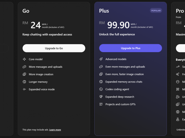 ChatGPT Pro Malaysia Price Drops to RM420 — AI Premium Access Now More Accessible 8 image of ChatGPT Pro Malaysia Price Drops to RM420 — AI Premium Access Now More Accessible - HelloExpress - 8