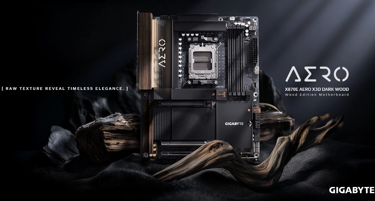 image of GIGABYTE X870E AERO X3D DARK WOOD Redefines What a Motherboard Can Look Like - HelloExpress - 1