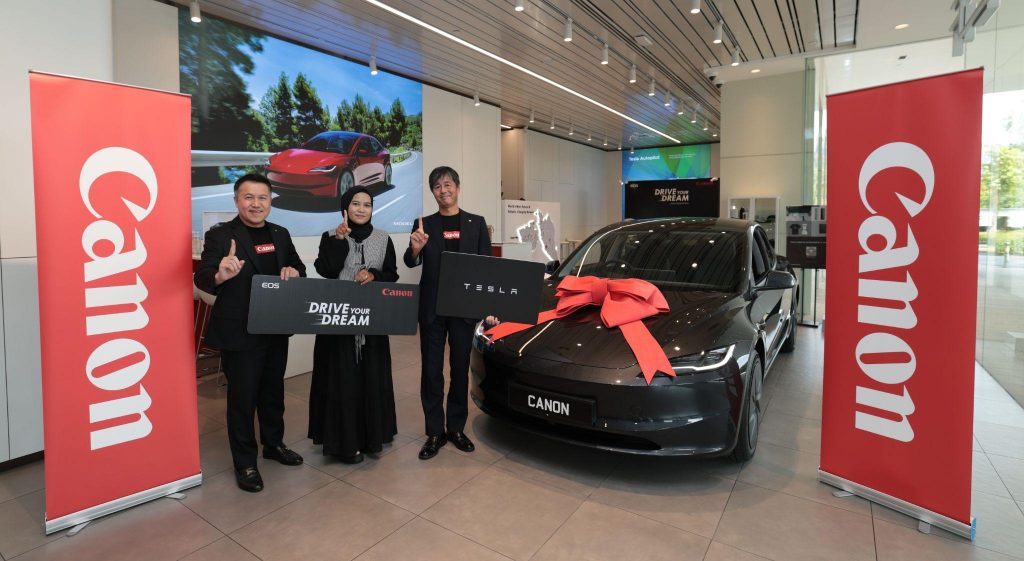 image of Canon Malaysia "Drive Your Dream" Campaign Gives Away Tesla Model 3 to Lucky Winner - HelloExpress - 4