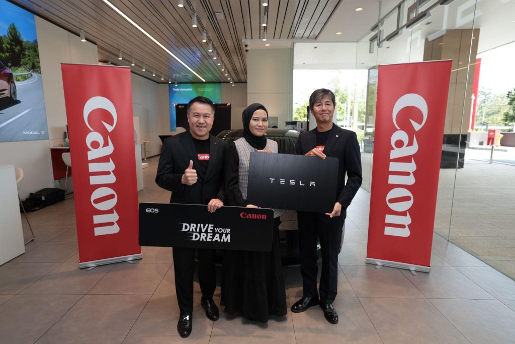 image of Canon Malaysia "Drive Your Dream" Campaign Gives Away Tesla Model 3 to Lucky Winner - HelloExpress - 6