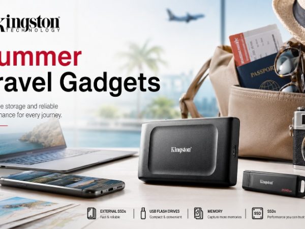 Kingston summer travel gadgets hero - external SSDs, USB drives, memory cards for travelers