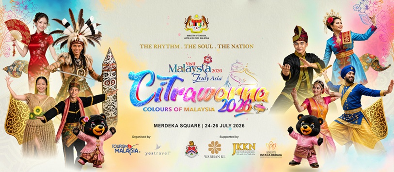 Citrawarna 2026 Returns to Dataran Merdeka: Malaysia's Iconic Cultural Festival Is Back After a Four-Year Hiatus 2 Citrawarna 2026 official poster featuring performers and mascots
