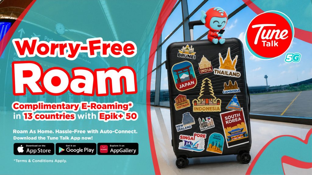 image of Tune Talk Launches E-Roaming, the World’s First Prepaid Plan With Full 500GB Data Across 13 Countries - HelloExpress - 2