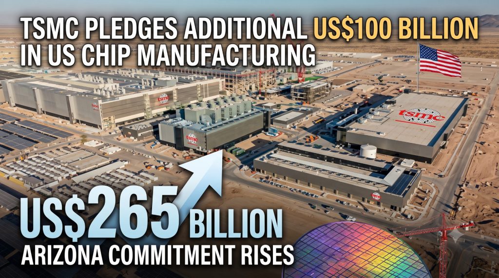 image of TSMC Pledges Additional US$100 Billion in US Chip Manufacturing, Lifting Arizona Commitment to US$265 Billion - HelloExpress - 2