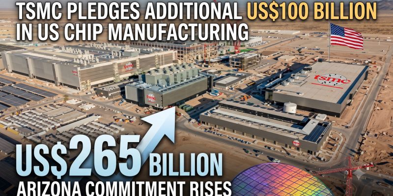image of TSMC Pledges Additional US$100 Billion in US Chip Manufacturing, Lifting Arizona Commitment to US$265 Billion - HelloExpress - 1