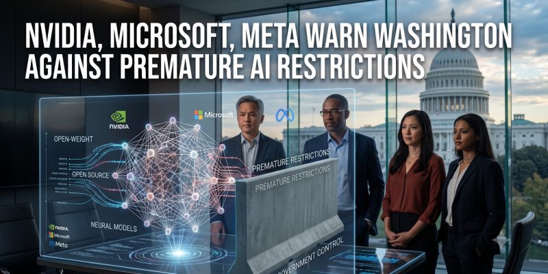 image of Nvidia, Microsoft, Meta Warn Washington Against "Premature" Open-Weight AI Restrictions - HelloExpress - 1