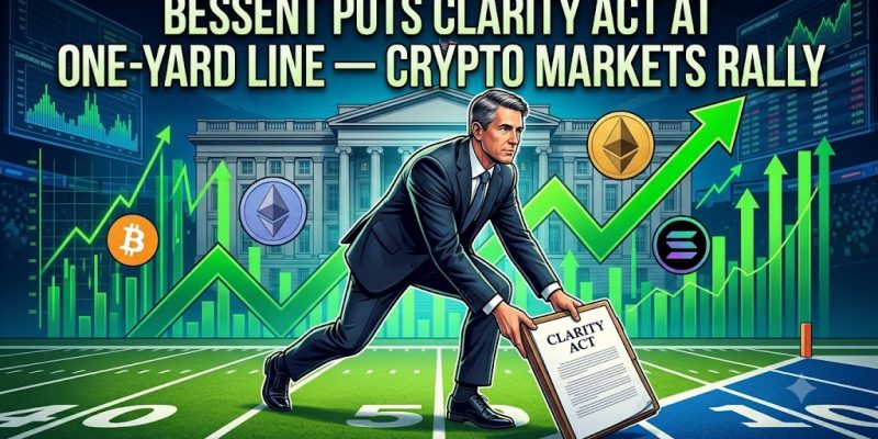 US Treasury Secretary Bessent Puts CLARITY Act At One-Yard Line — Crypto Markets Rally 1 image of US Treasury Secretary Bessent Puts CLARITY Act At One-Yard Line — Crypto Markets Rally - HelloExpress - 1