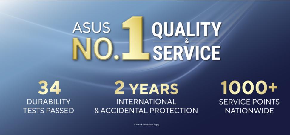 ASUS Malaysia No.1 Quality and Service commitment hero banner
