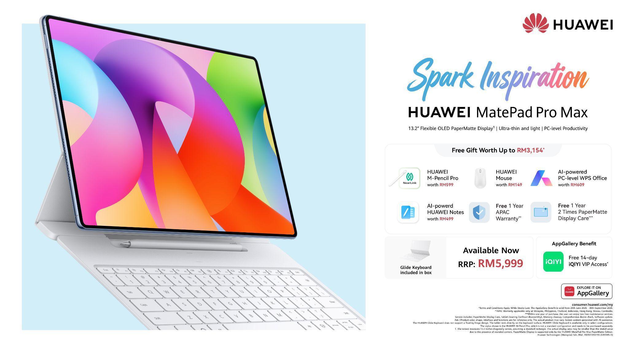 Huawei MatePad Pro Max Now Available in Malaysia From RM5,999 With Up to RM3,154 in Free Gifts 4 HUAWEI MatePad Pro Max ultra-slim flagship tablet