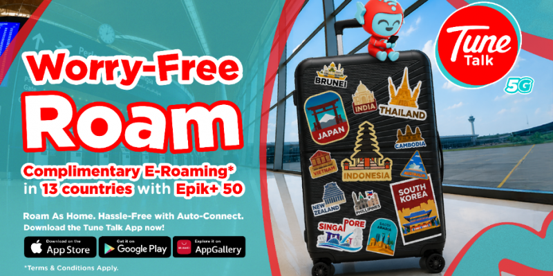 image of Tune Talk Launches E-Roaming, the World’s First Prepaid Plan With Full 500GB Data Across 13 Countries - HelloExpress - 1