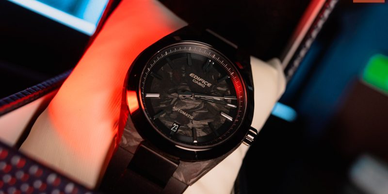 Casio Edifice EFK-100XPB Quick Review — forging its mark in history 1 Casio Edifice EFK-100XPB with a full forged carbon design