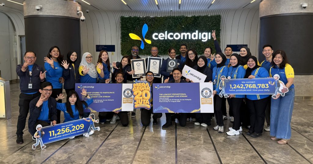 image of CelcomDigi Sets Two Guinness World Records with 42-Hour Mega Gegar 20 Juta Livestream - HelloExpress - 2