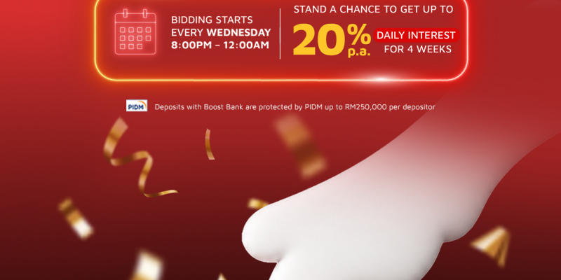 image of Boost Bank Lets Malaysians Bid for Up to 20% p.a. Daily Interest - HelloExpress - 1