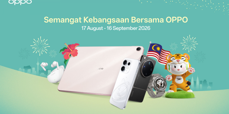 OPPO Launches 'Semangat Kebangsaan Bersama OPPO' Merdeka Campaign with Up to RM300 Rebates and 0% Instalments 1 image of OPPO Launches 'Semangat Kebangsaan Bersama OPPO' Merdeka Campaign with Up to RM300 Rebates and 0% Instalments - HelloExpress - 1