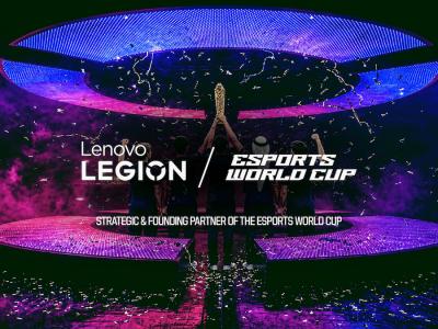 Lenovo Legion branding at the Esports World Cup 2026 in Paris