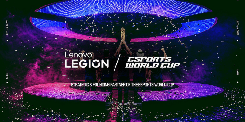 Lenovo Legion branding at the Esports World Cup 2026 in Paris