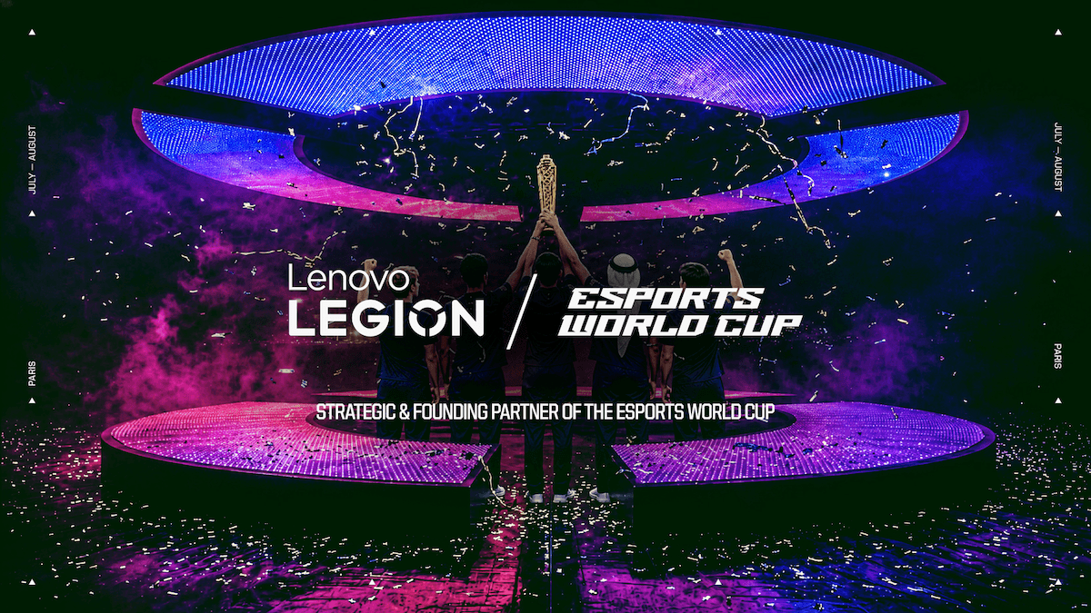 Lenovo Legion branding at the Esports World Cup 2026 in Paris