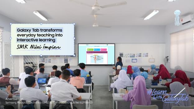 Samsung Galaxy Tab S Pen in use for classroom annotation