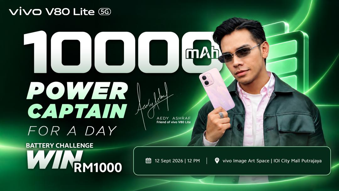 vivo V80 Lite 5G First Sale Goes Live In Malaysia With RM100 Rebate, Free Gifts Worth RM199 And Aedy Ashraf Battery Challenge At IOI City Mall 3 vivo V80 Lite 5G first sale pricing and specs poster
