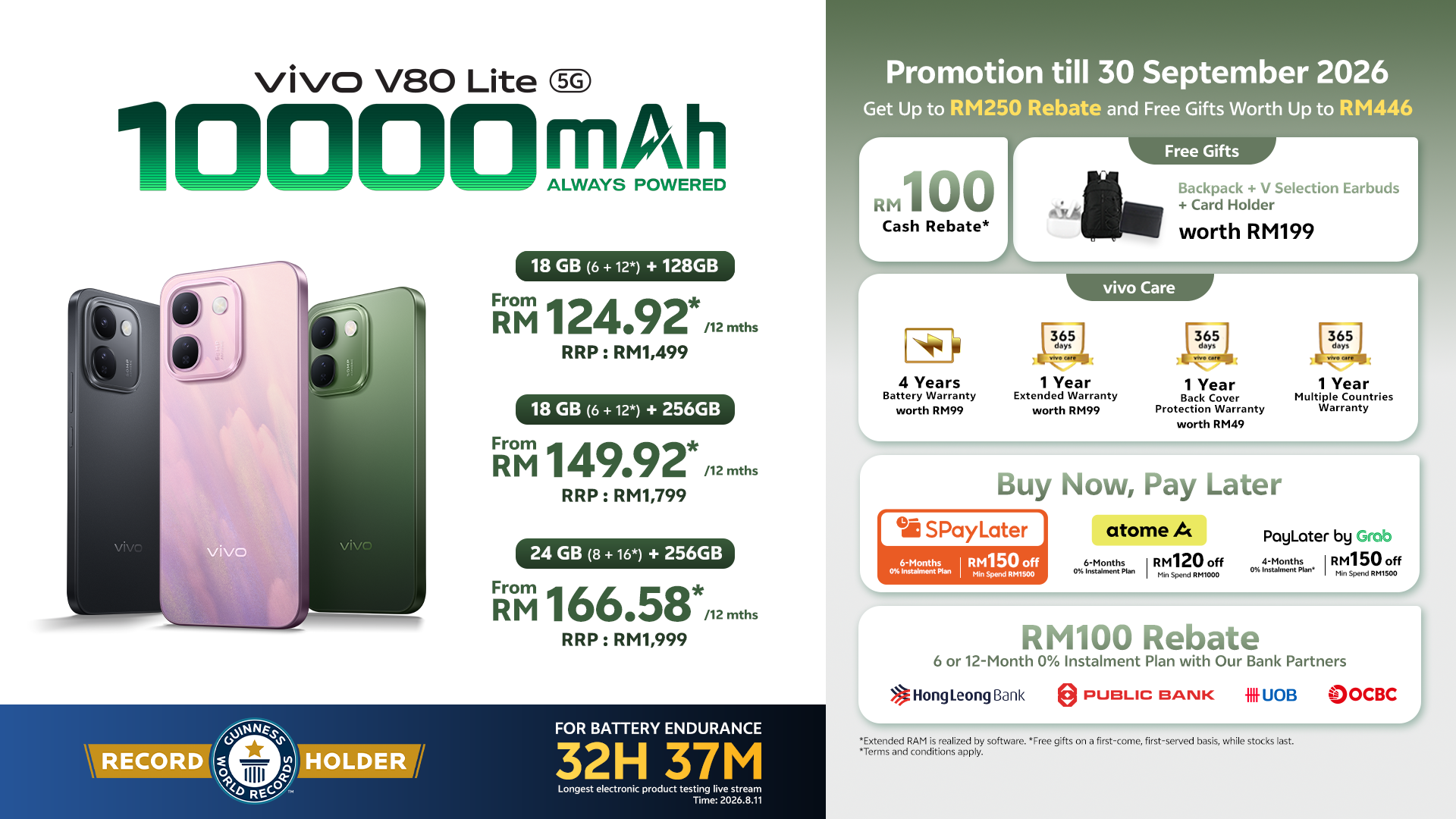 vivo V80 Lite 5G First Sale Goes Live In Malaysia With RM100 Rebate, Free Gifts Worth RM199 And Aedy Ashraf Battery Challenge At IOI City Mall 5 vivo V80 Lite Aedy Ashraf 10000mAh battery challenge event poster