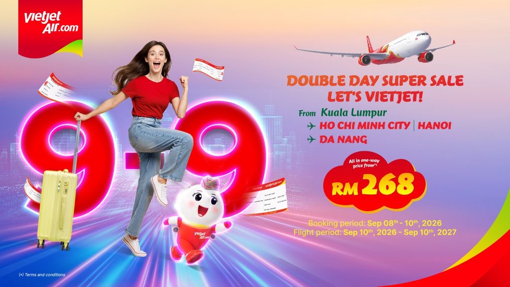 image of Vietjet 9.9 Sale: KL–Vietnam Eco Fares From RM268, Plus 22% Off Deluxe - HelloExpress - 3