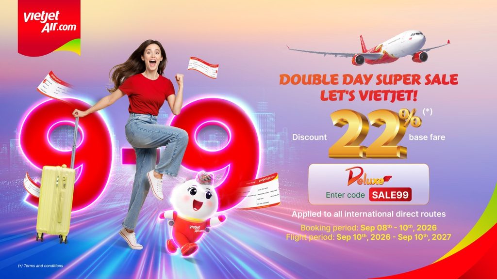 image of Vietjet 9.9 Sale: KL–Vietnam Eco Fares From RM268, Plus 22% Off Deluxe - HelloExpress - 7