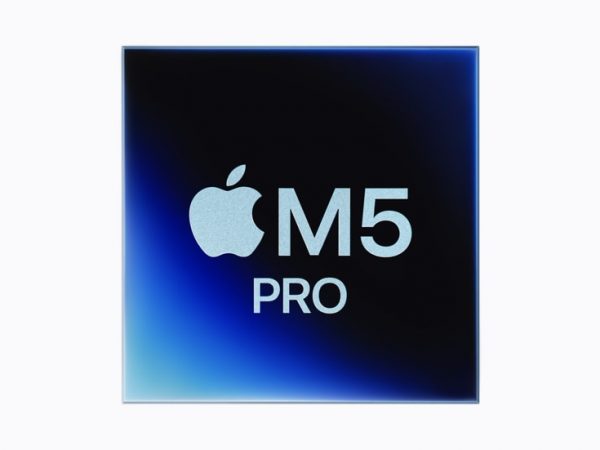 Apple M5 Pro chip close-up showing die
