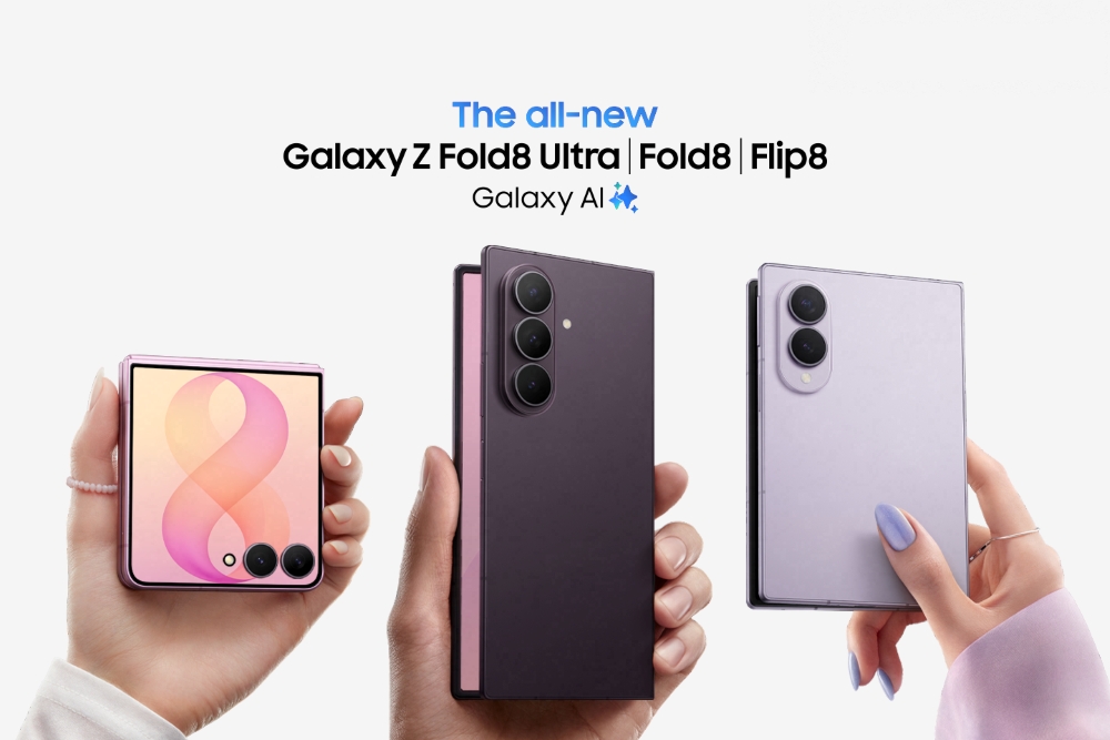 Samsung Galaxy Z Fold 8 foldable phone hero shot