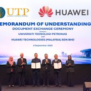 UTP And Huawei Malaysia Sign MoU To Strengthen Talent Development And Industry-Academia Collaboration 6 UTP and Huawei Malaysia MoU exchange ceremony at ESTCON 2026 Penang with Minister Chang Lih Kang